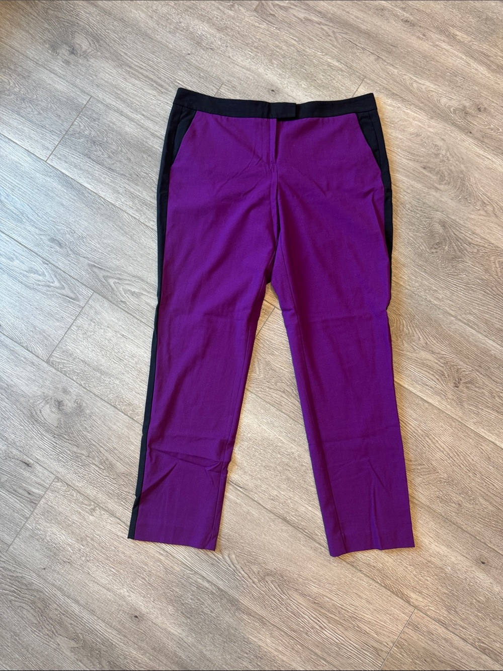 Vince Camuto Purple and Black Straight Leg Pants size 10 j12